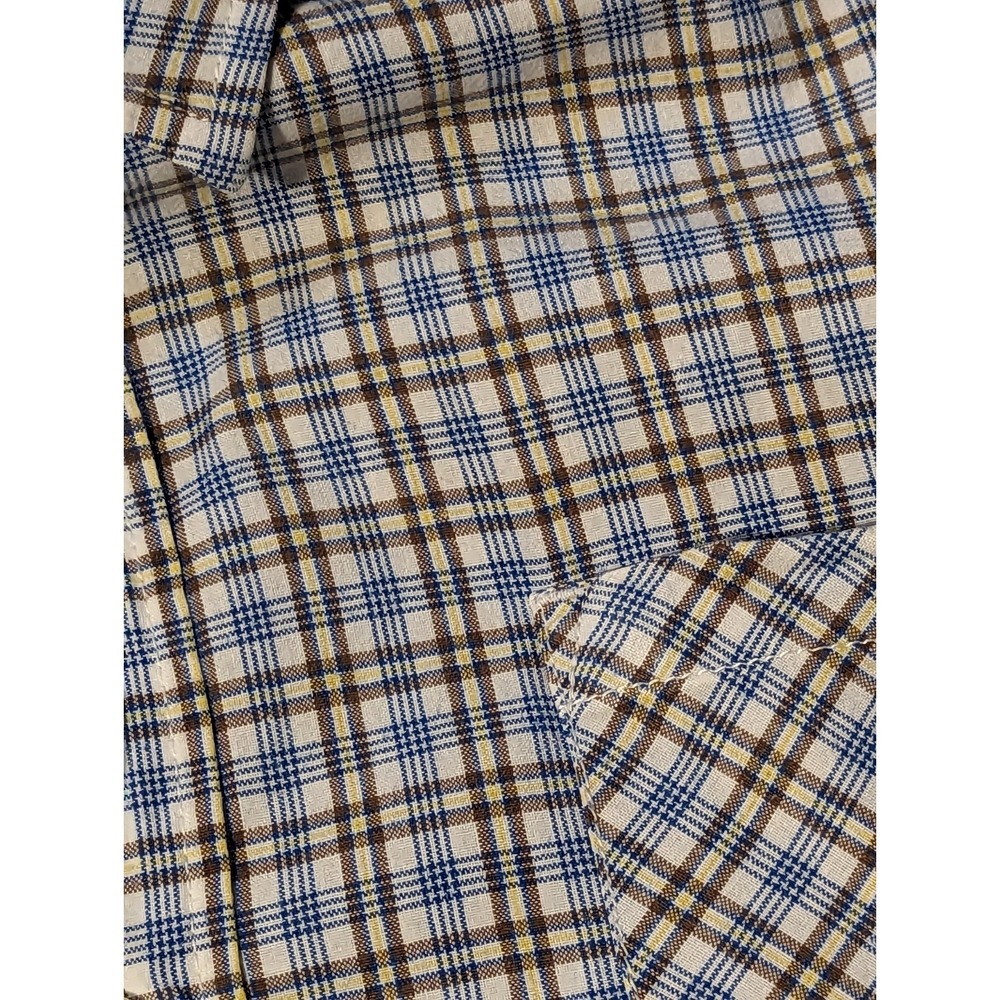 Columbia Button Down Long Sleeve Shirt 2XL Blue Blue Plaid Hiking Work Mens - Picture 3 of 4